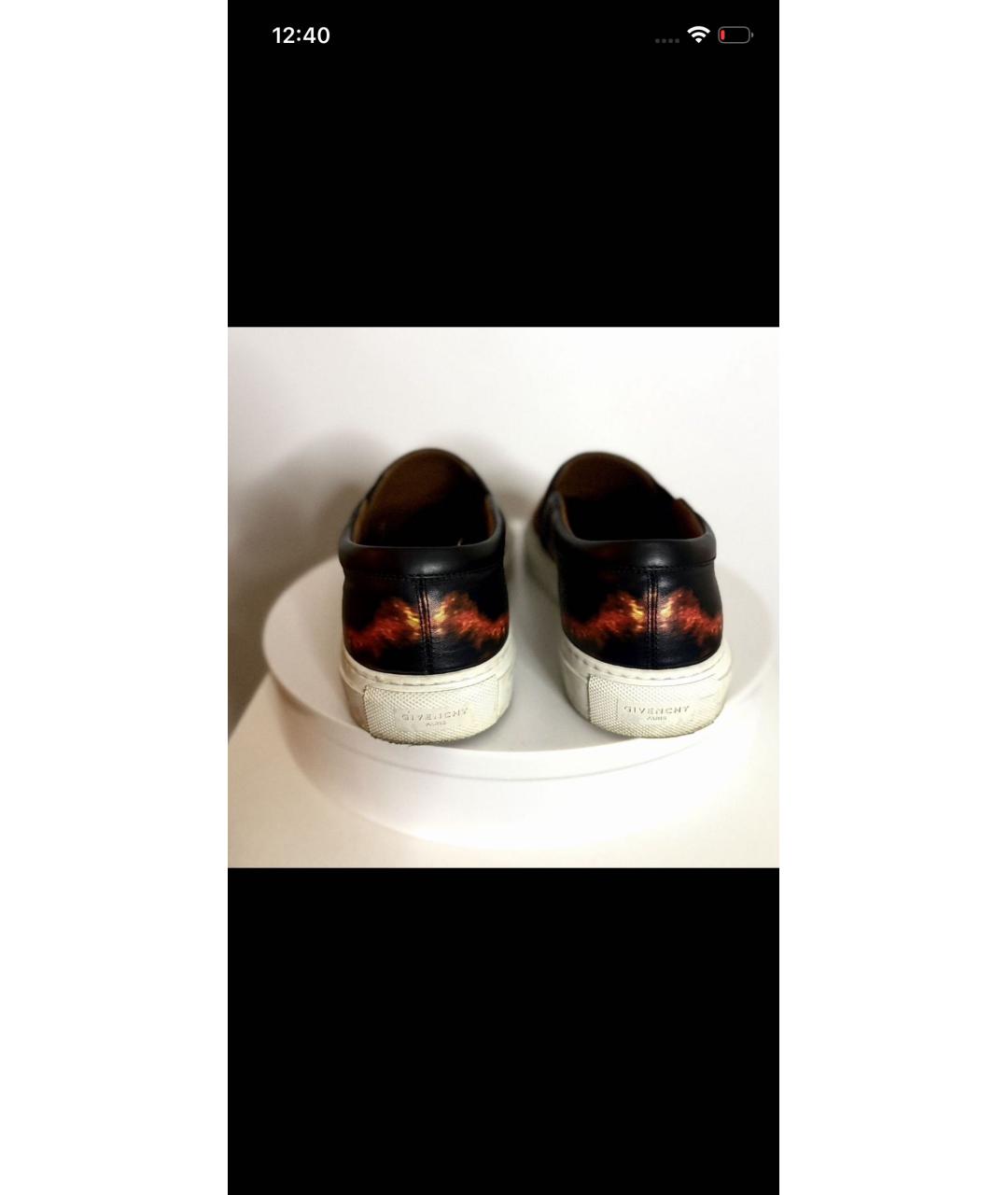 GIVENCHY Черные кожаные слипоны, фото 4