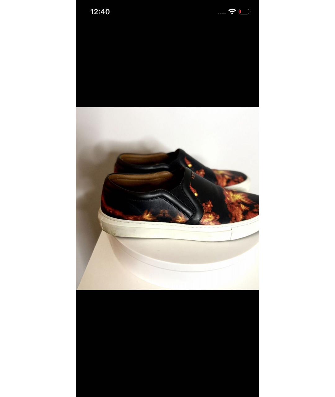 GIVENCHY Черные кожаные слипоны, фото 9