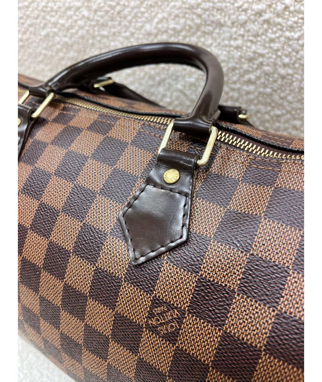 LOUIS VUITTON Коричневая сумка с короткими ручками, фото 8