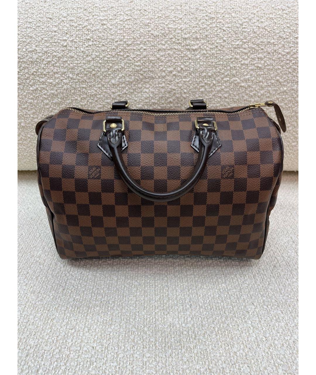 LOUIS VUITTON Коричневая сумка с короткими ручками, фото 3