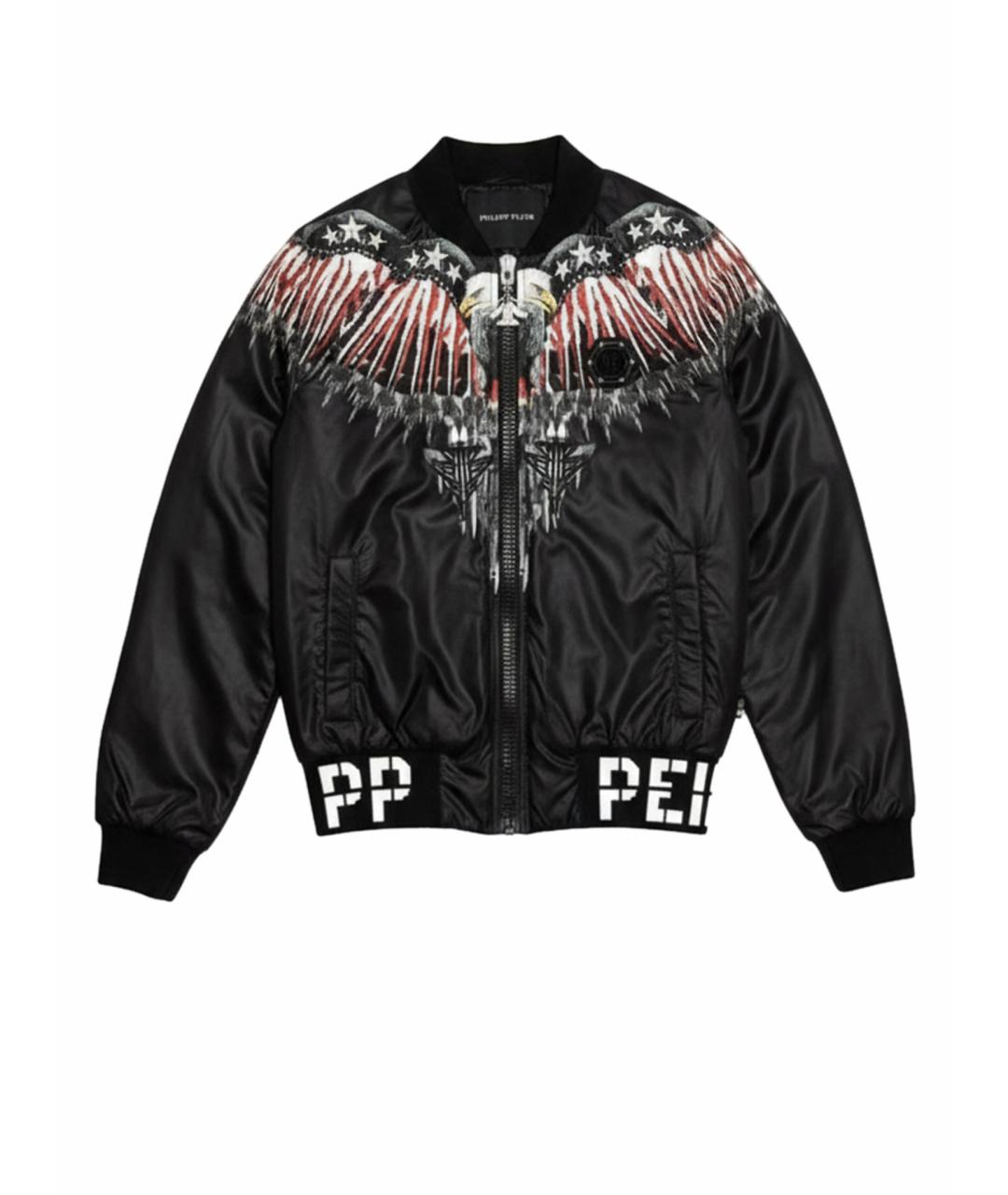 PHILIPP PLEIN Черная полиэстеровая куртка, фото 1