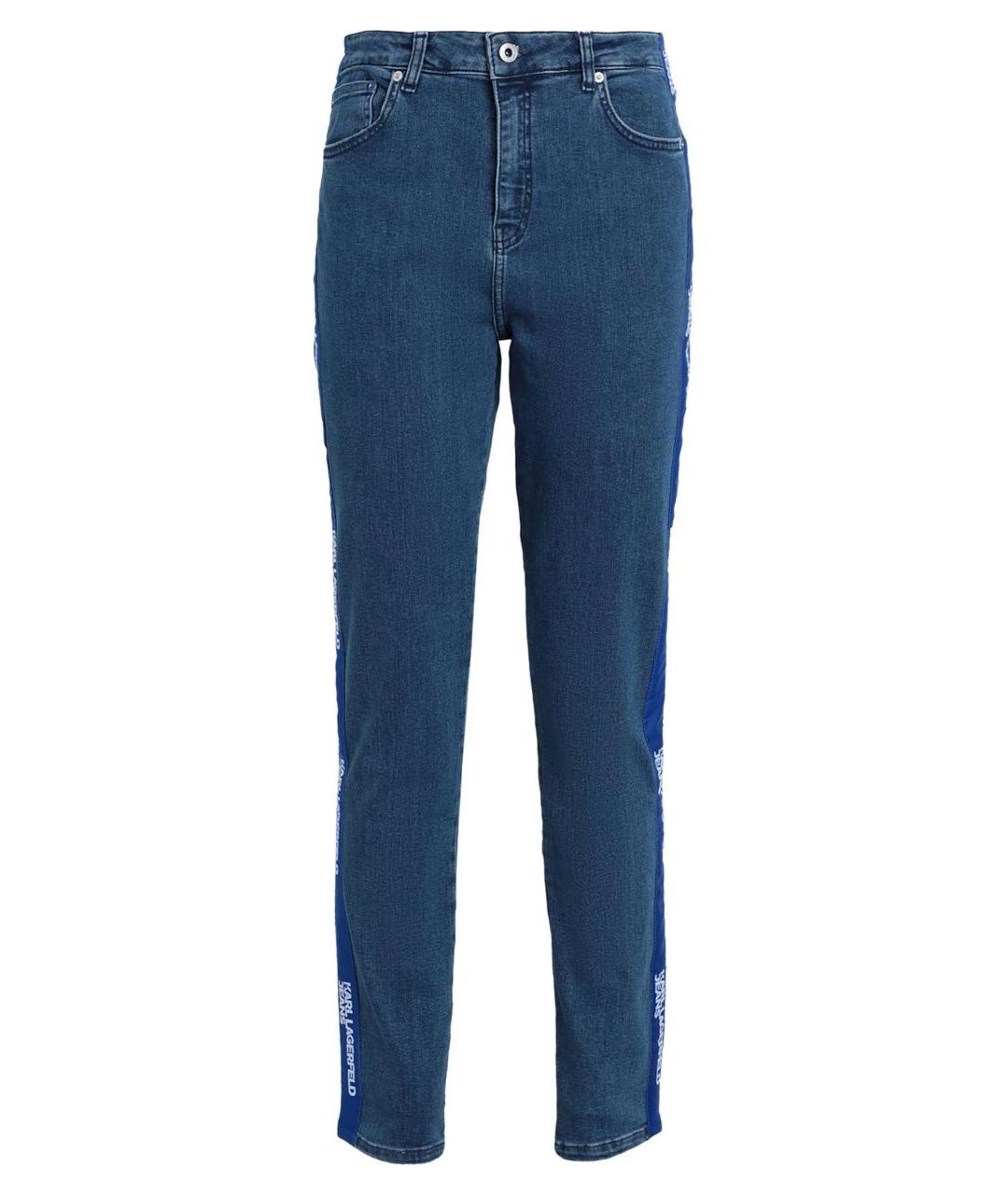 KARL LAGERFELD Синие хлопко-эластановые джинсы слим, фото 1