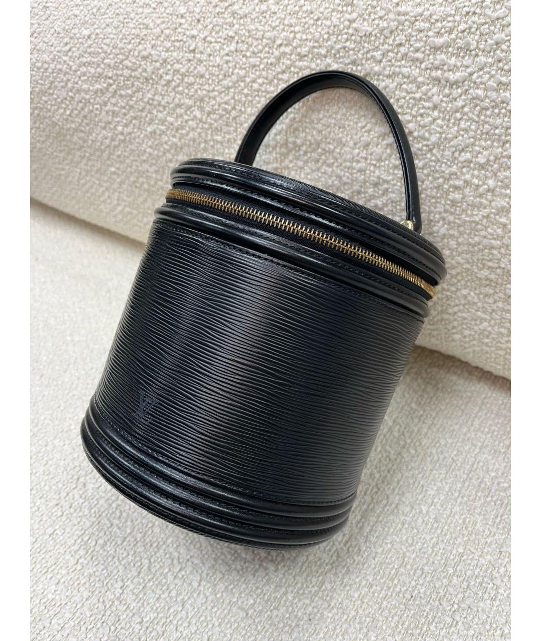 LOUIS VUITTON Черная кожаная сумка через плечо, фото 2