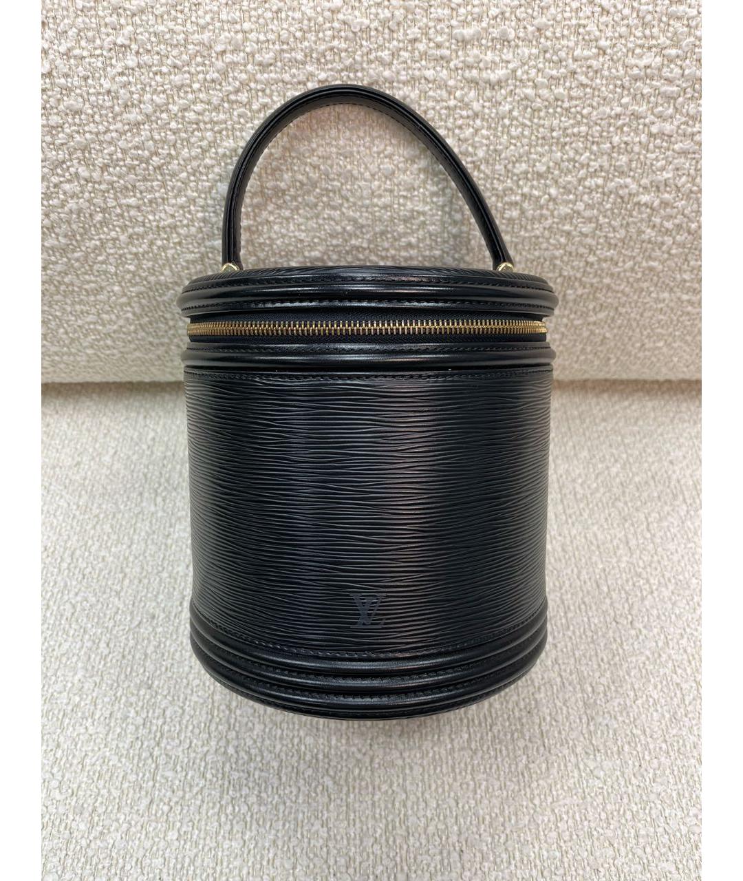 LOUIS VUITTON Черная кожаная сумка через плечо, фото 9