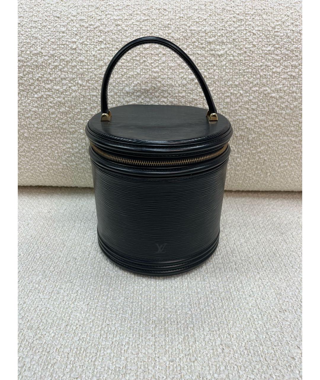 LOUIS VUITTON Черная кожаная сумка через плечо, фото 3