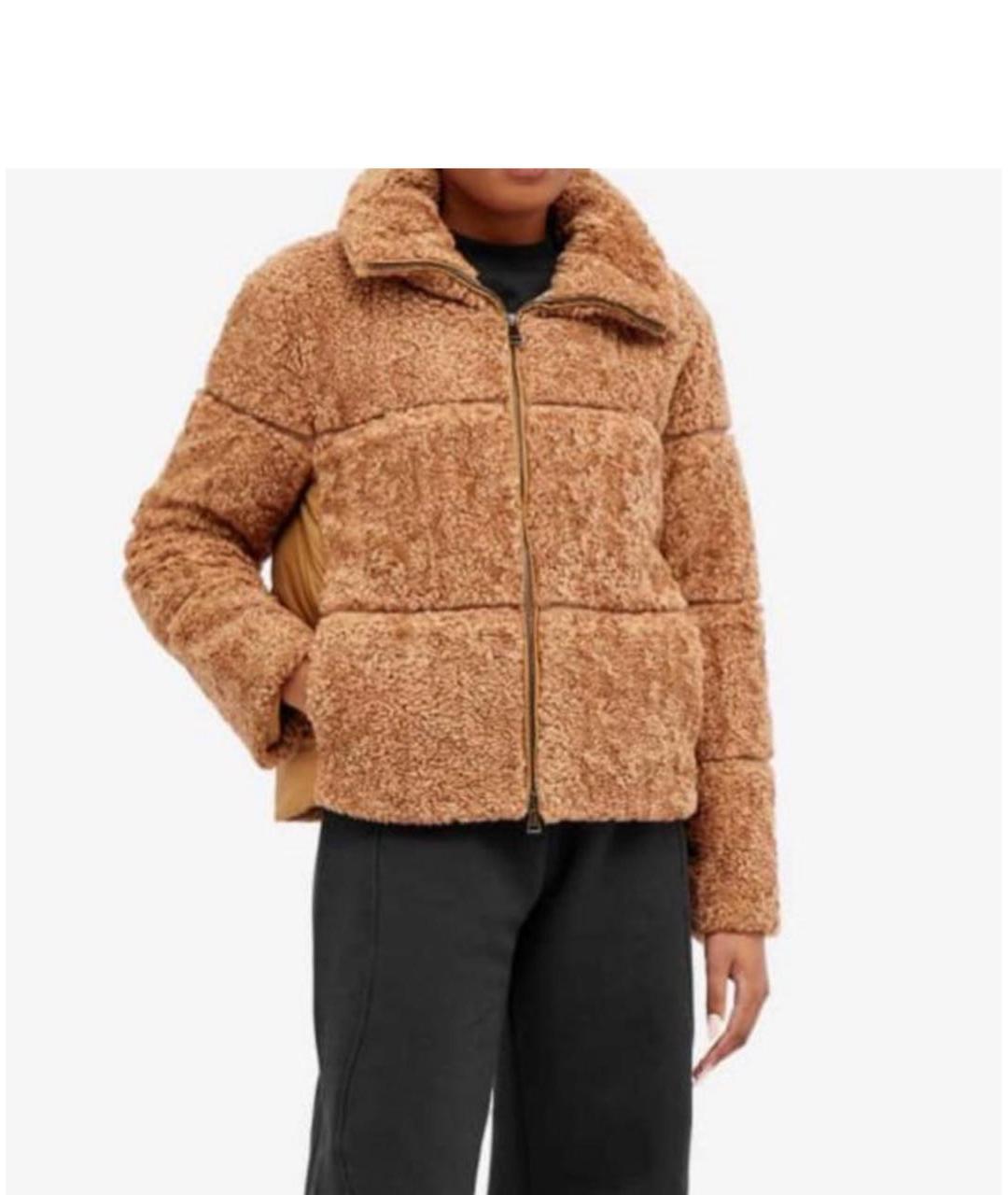 MONCLER Коричневая полиэстеровая куртка, фото 6