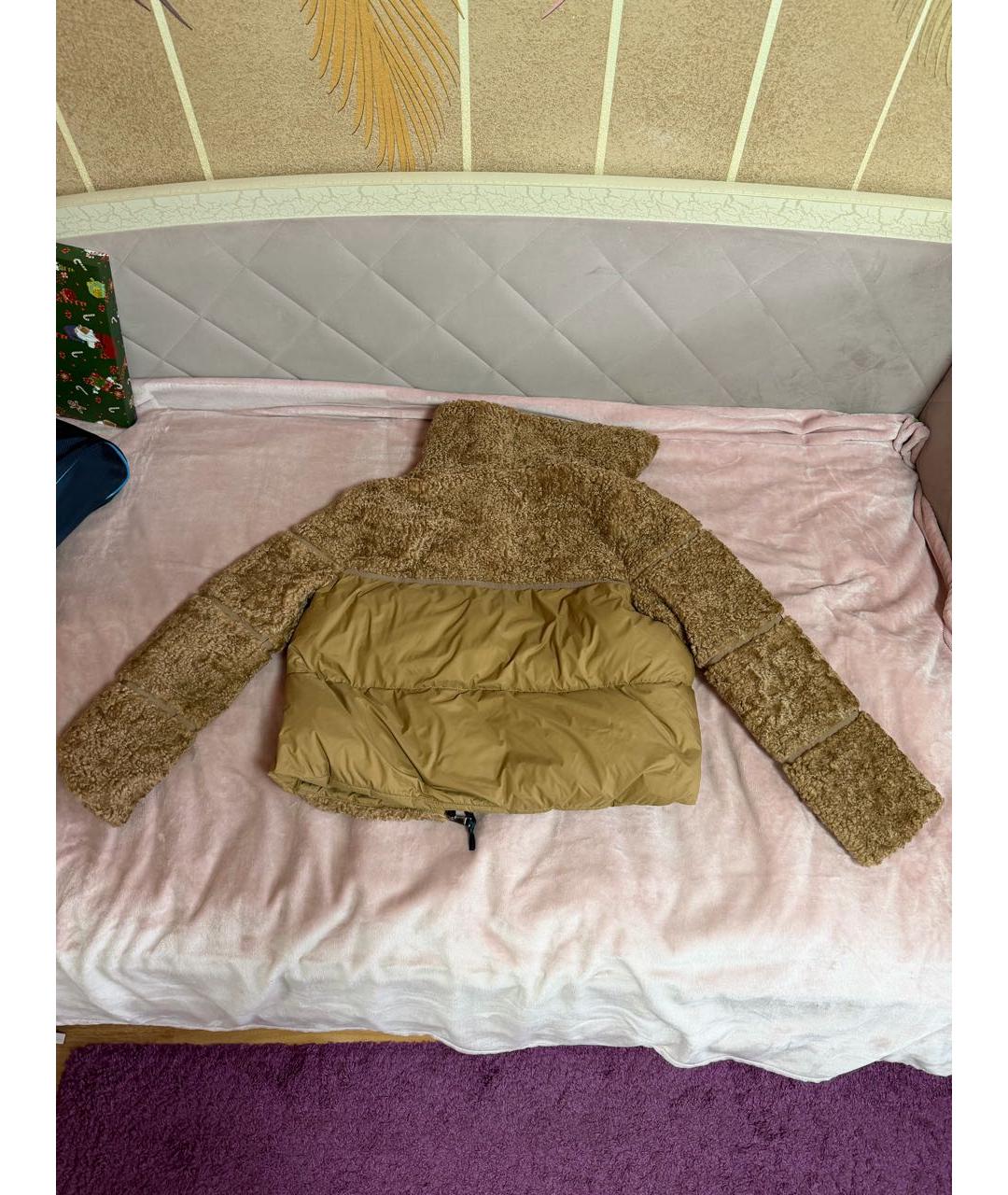 MONCLER Коричневая полиэстеровая куртка, фото 2