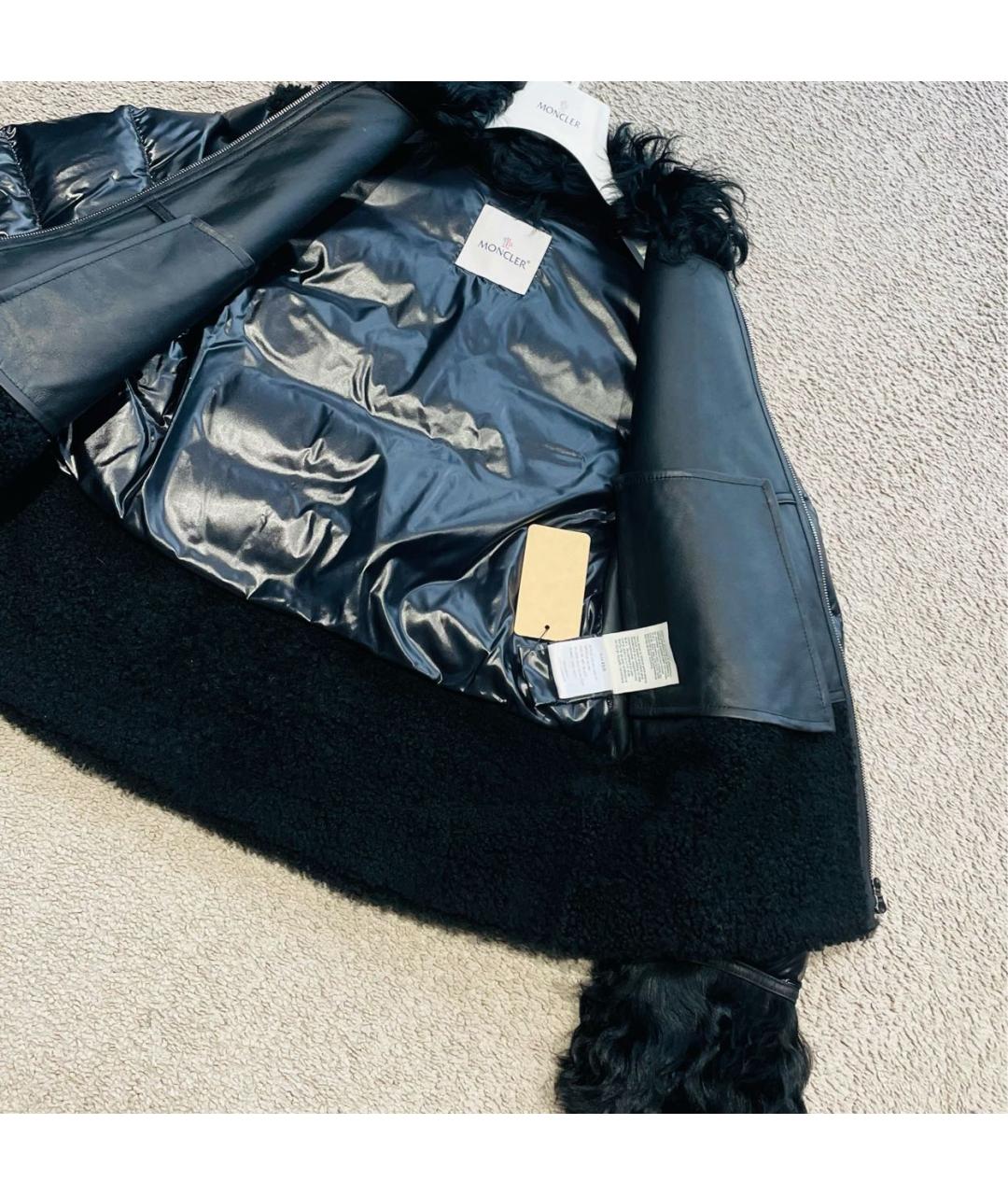 MONCLER Черная дубленка, фото 6
