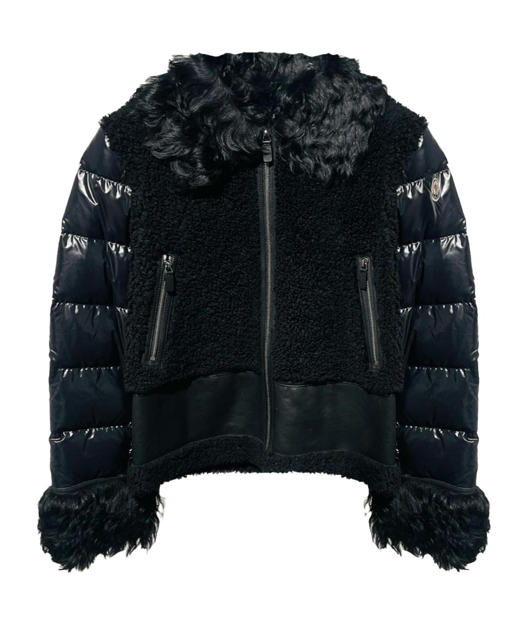 MONCLER Черная дубленка, фото 1