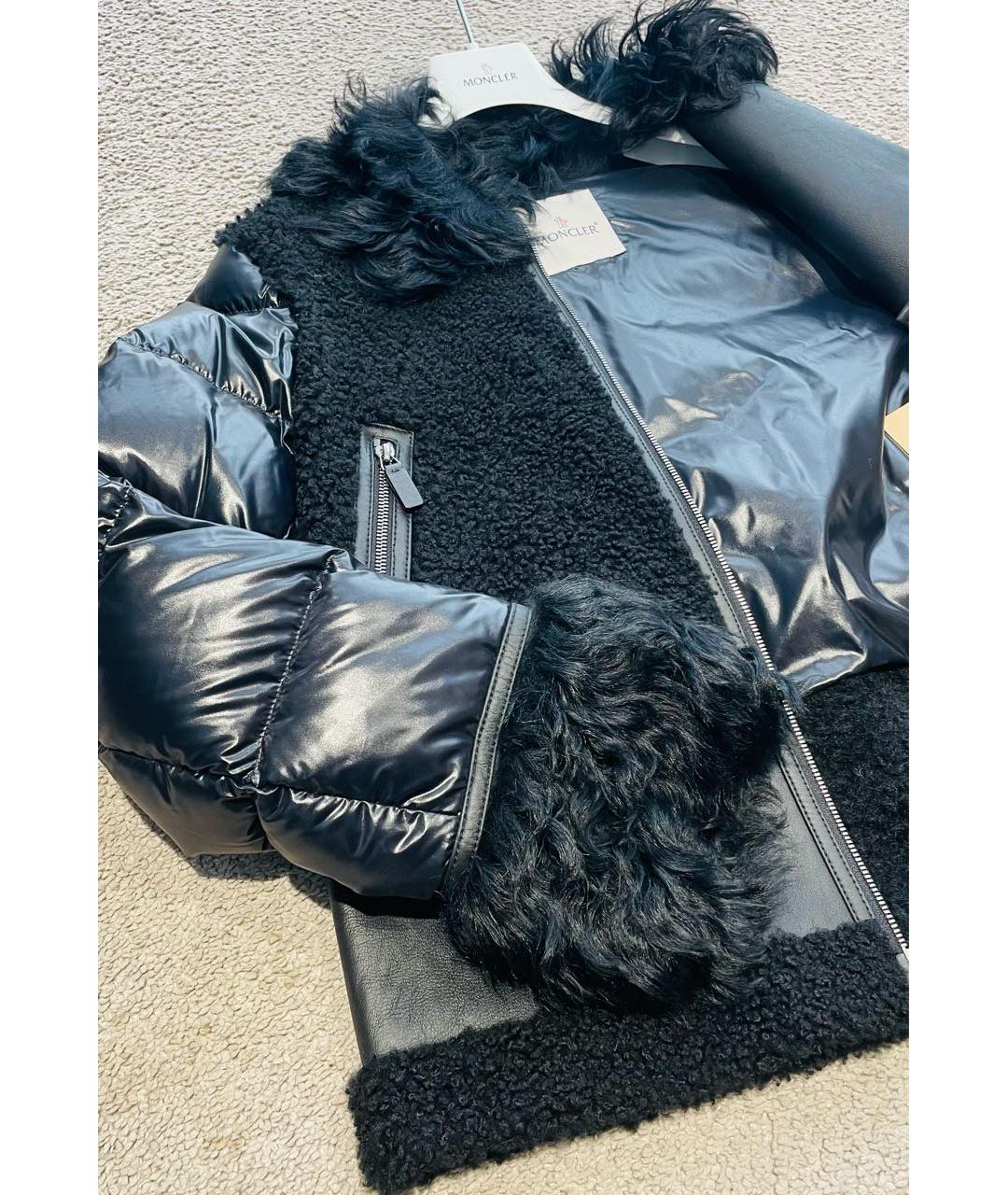 MONCLER Черная дубленка, фото 4