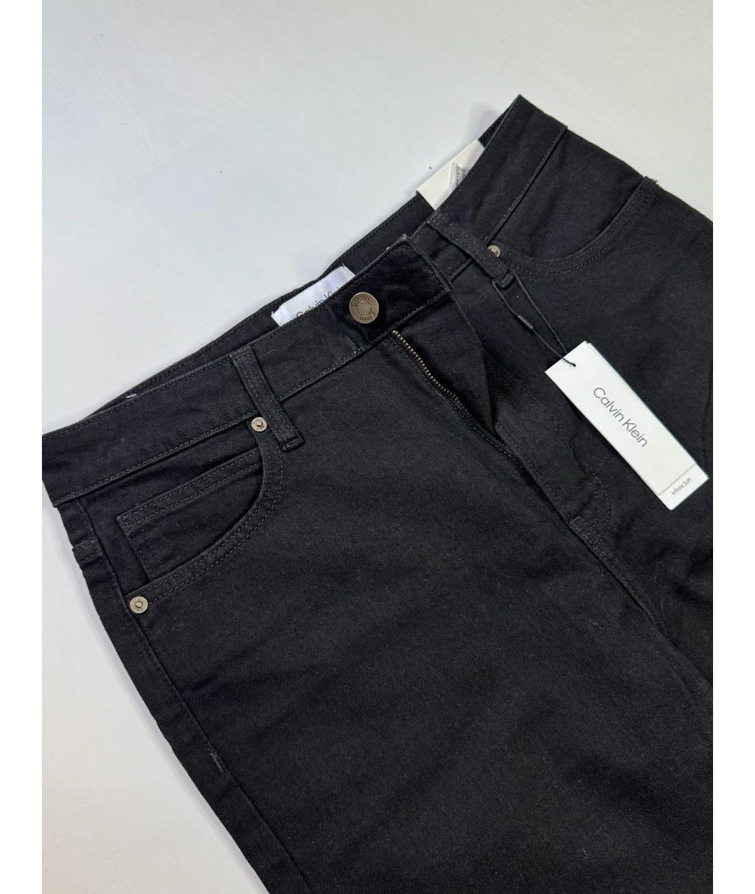 CALVIN KLEIN Черные хлопковые джинсы слим, фото 4