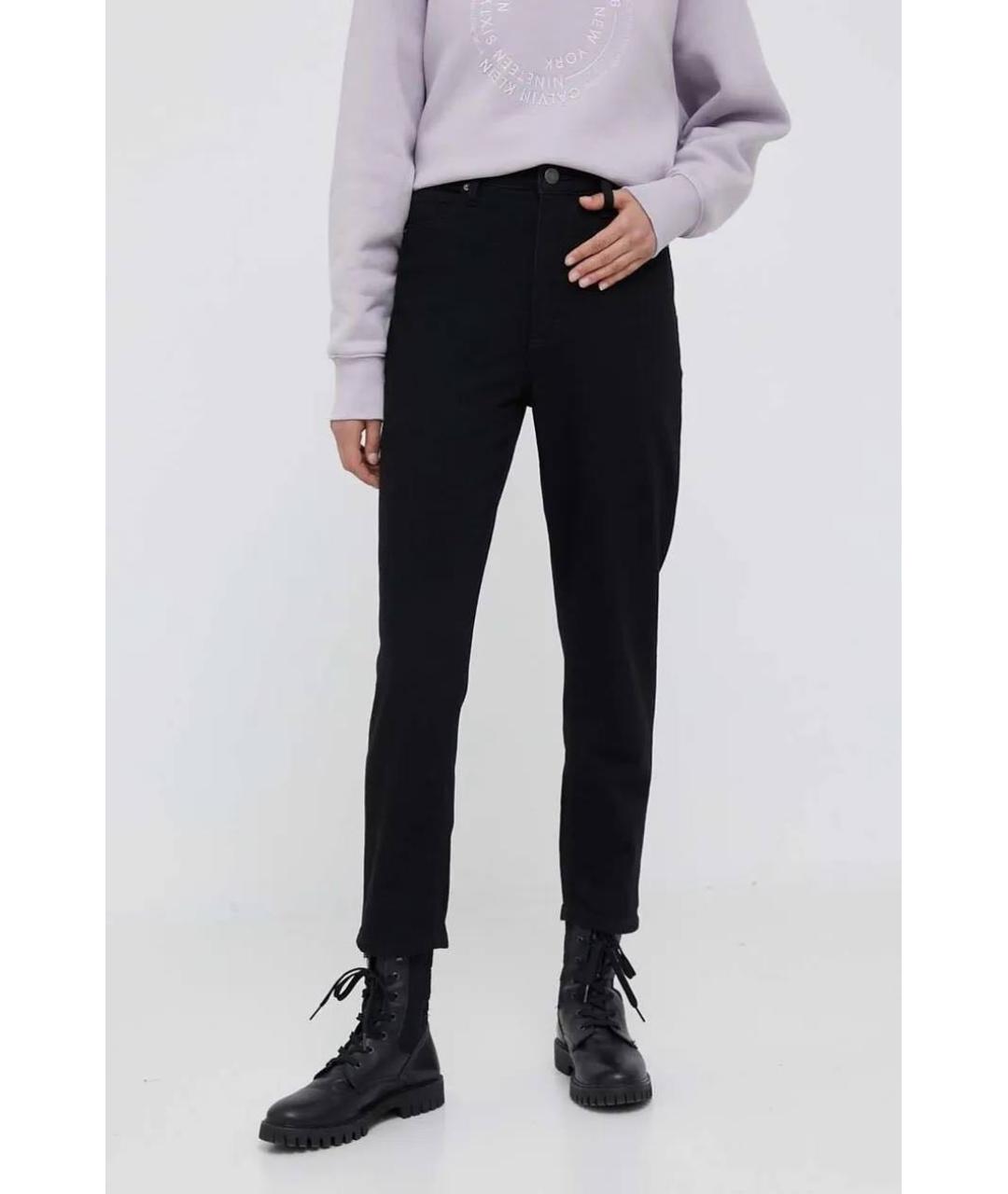 CALVIN KLEIN Черные хлопковые джинсы слим, фото 2