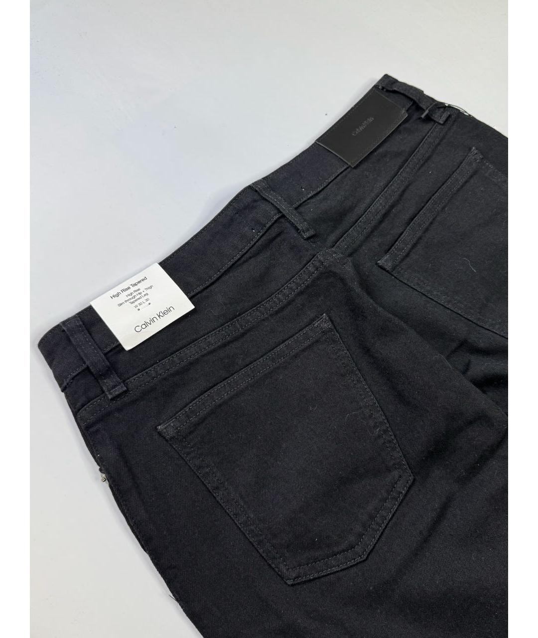 CALVIN KLEIN Черные хлопковые джинсы слим, фото 5