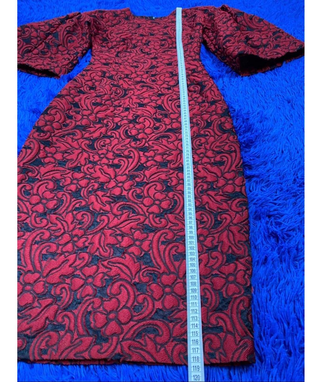 DOLCE&GABBANA Бордовое полиэстеровое коктейльное платье, фото 6