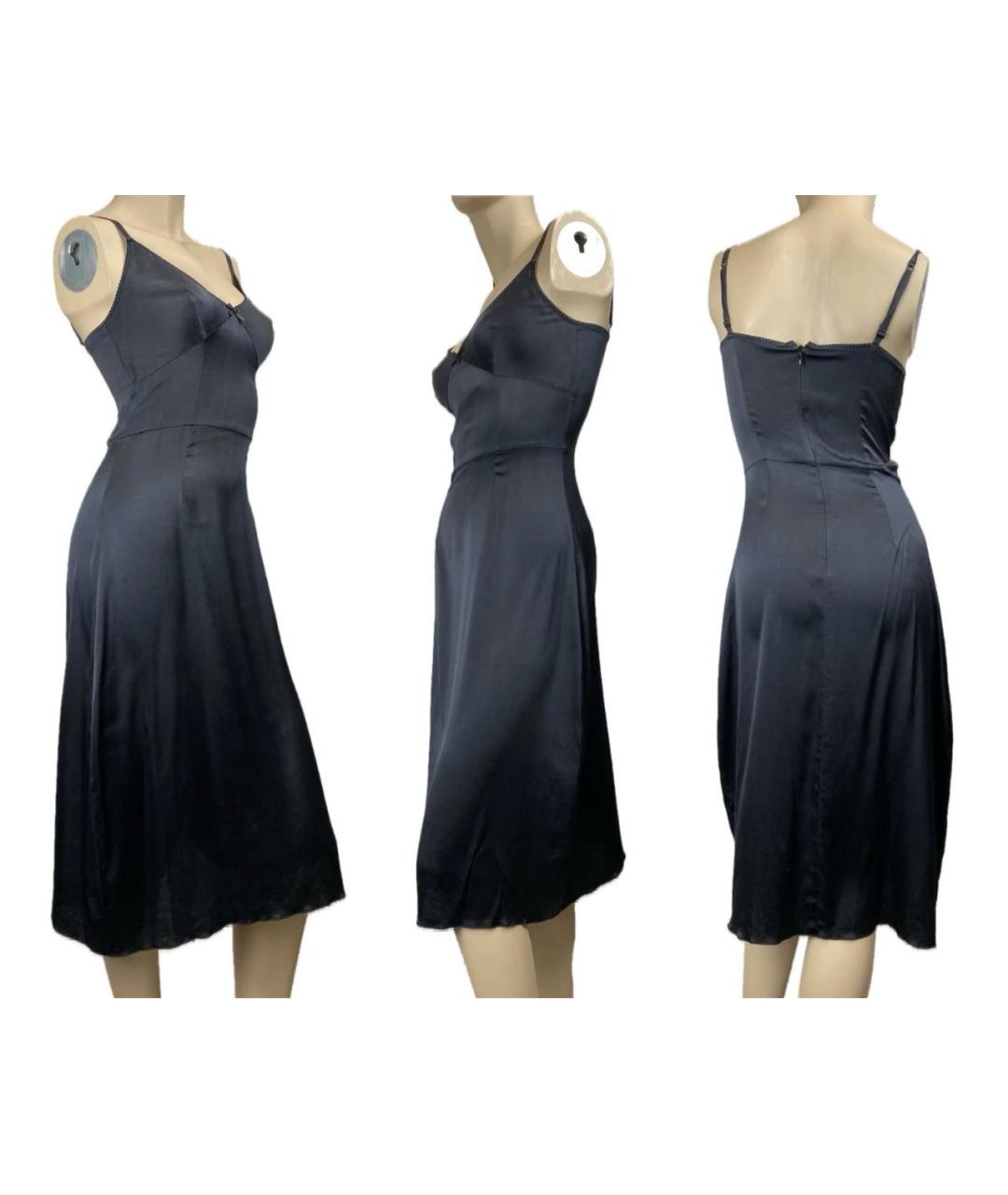 DOLCE&GABBANA Бордовое полиэстеровое коктейльное платье, фото 8