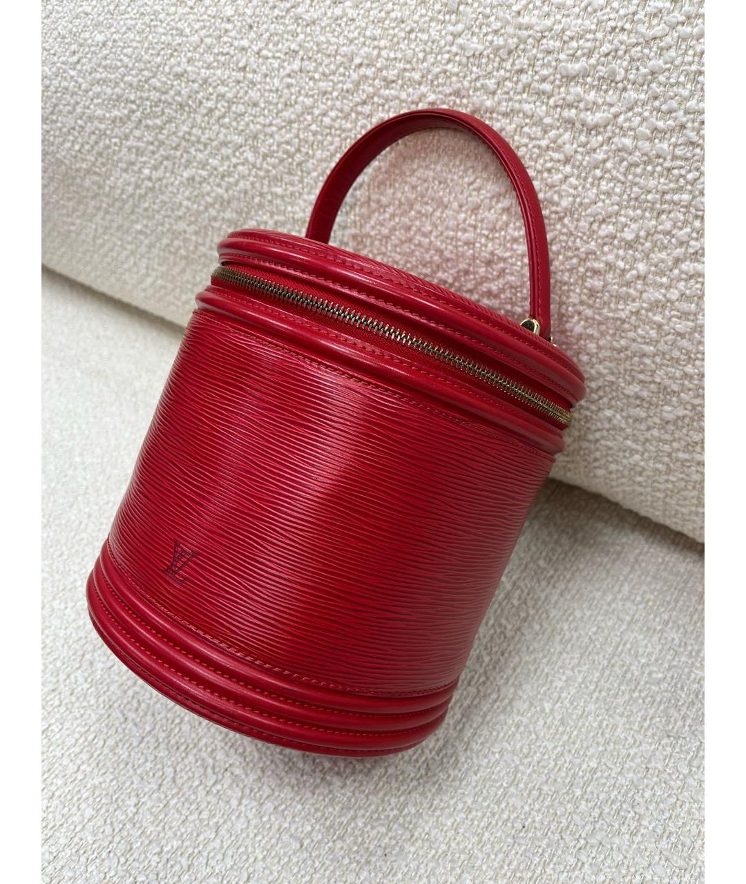 LOUIS VUITTON Красная кожаная сумка с короткими ручками, фото 2