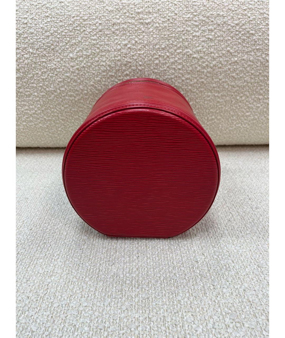 LOUIS VUITTON Красная кожаная сумка с короткими ручками, фото 8