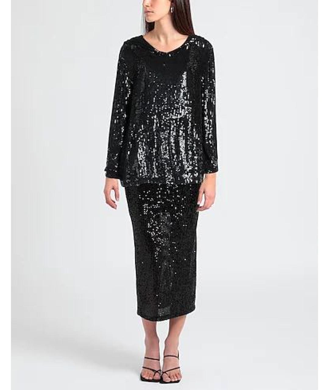 P.A.R.O.S.H. Черная вискозная блузы, фото 2