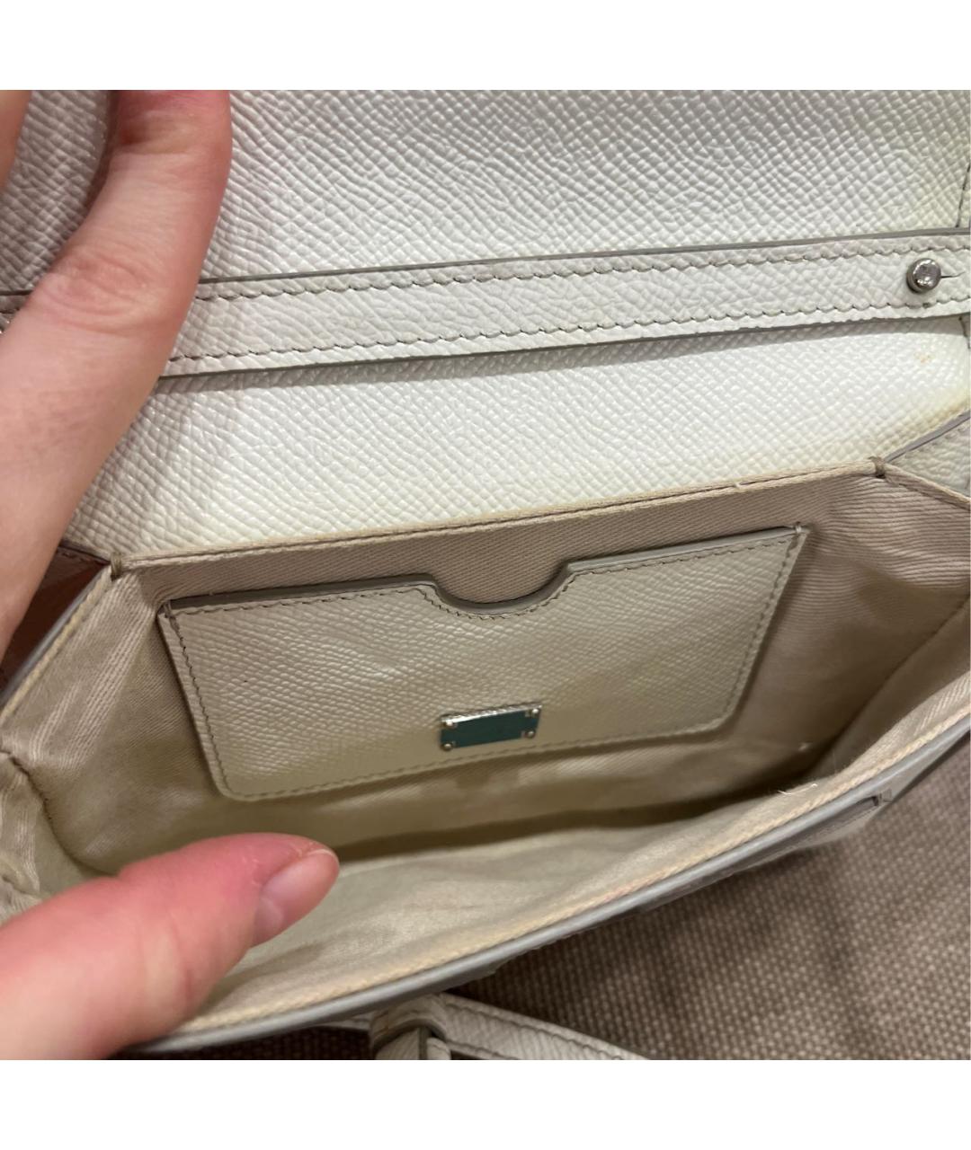 DOLCE&GABBANA Синяя кожаная сумка через плечо, фото 5