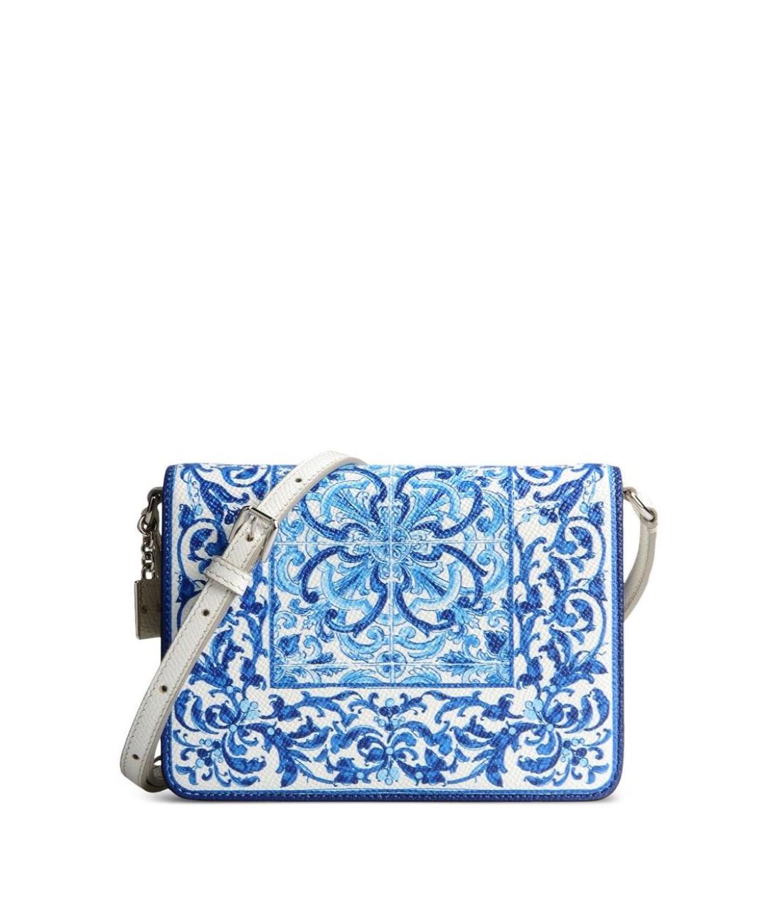 DOLCE&GABBANA Синяя кожаная сумка через плечо, фото 1