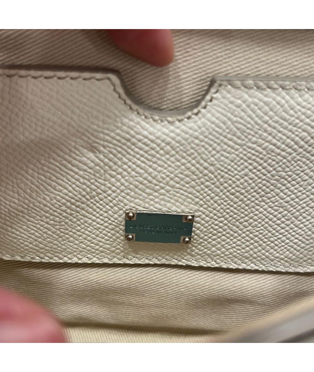 DOLCE&GABBANA Синяя кожаная сумка через плечо, фото 6