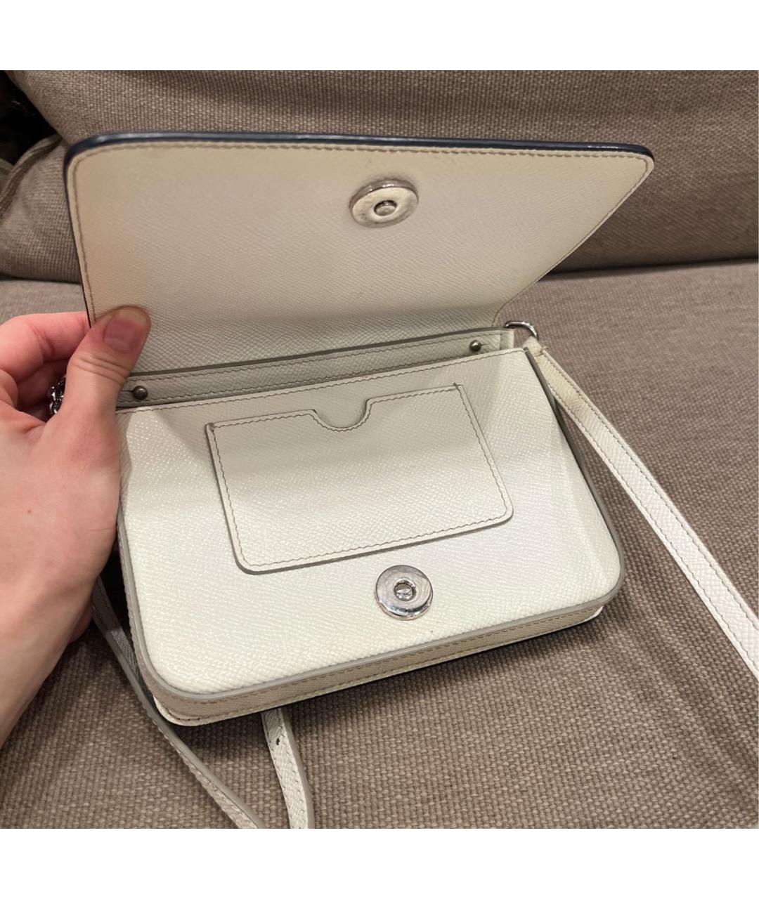 DOLCE&GABBANA Синяя кожаная сумка через плечо, фото 4