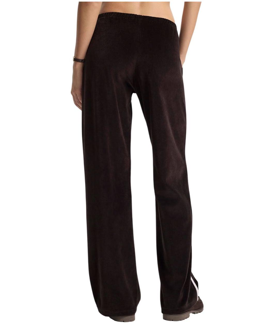 SPORTY AND RICH Коричневый велюровый костюм с брюками, фото 6