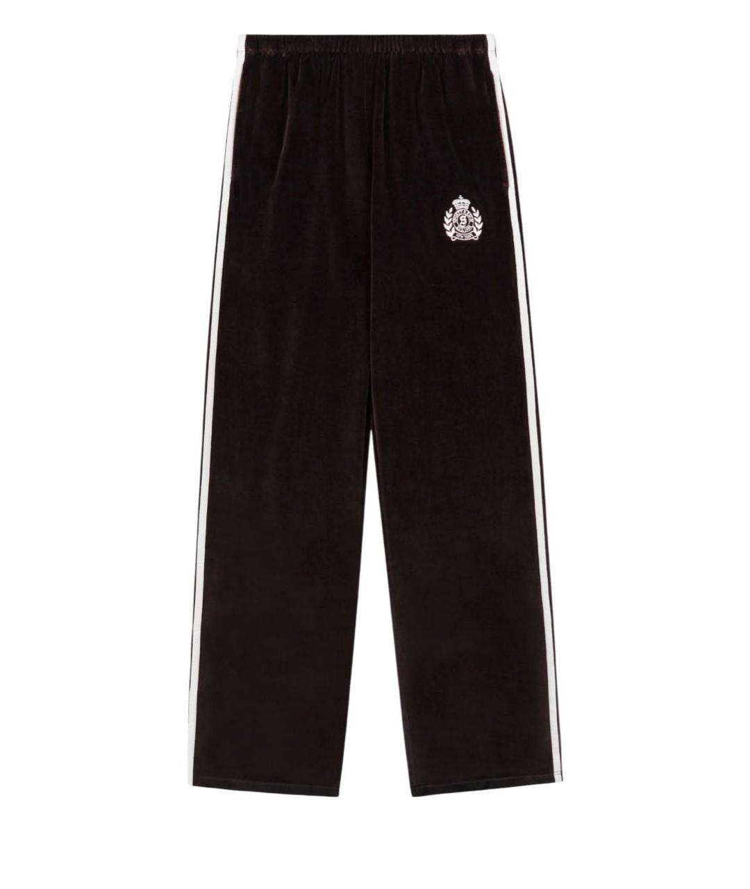 SPORTY AND RICH Коричневый велюровый костюм с брюками, фото 2