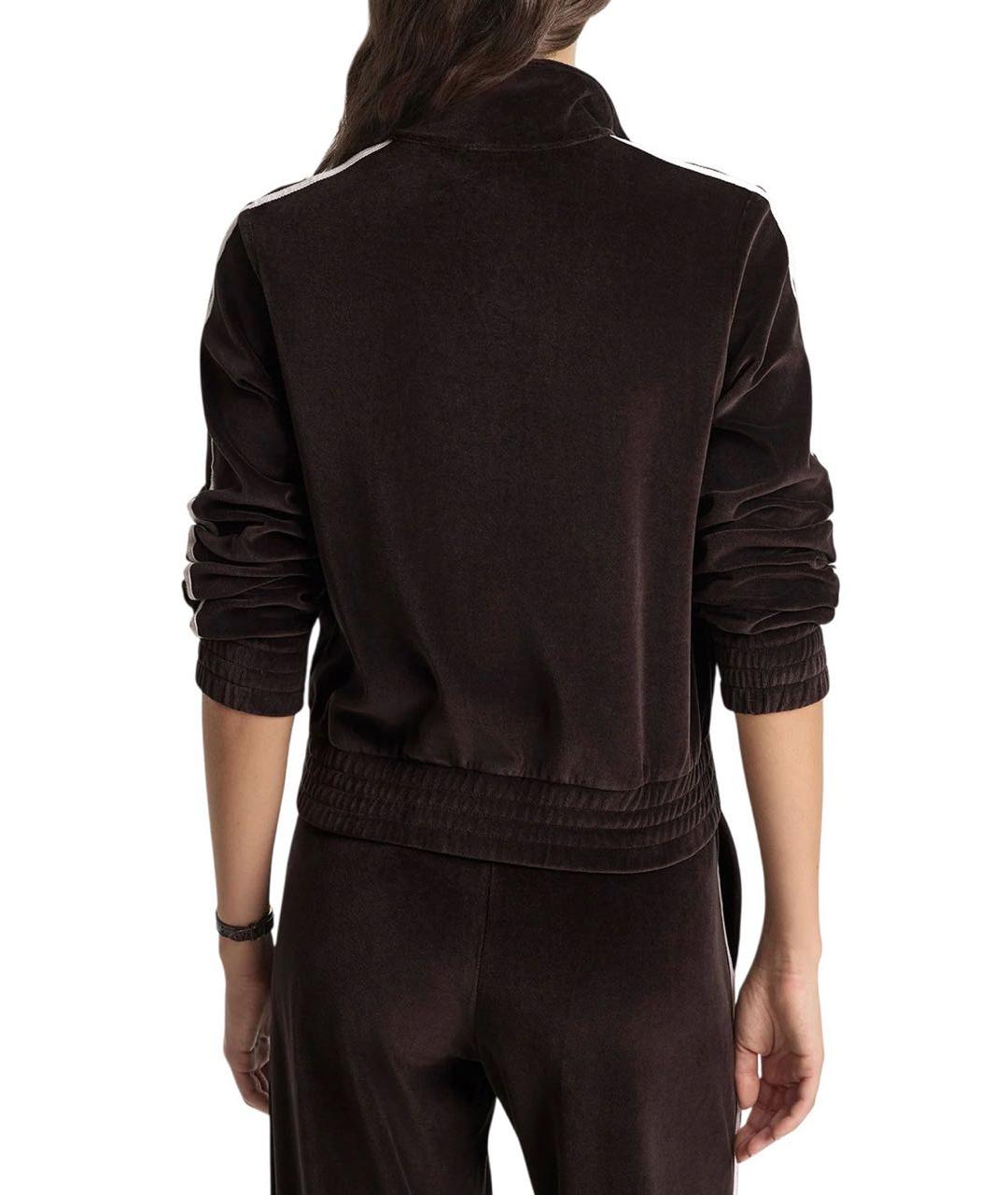 SPORTY AND RICH Коричневый велюровый костюм с брюками, фото 7