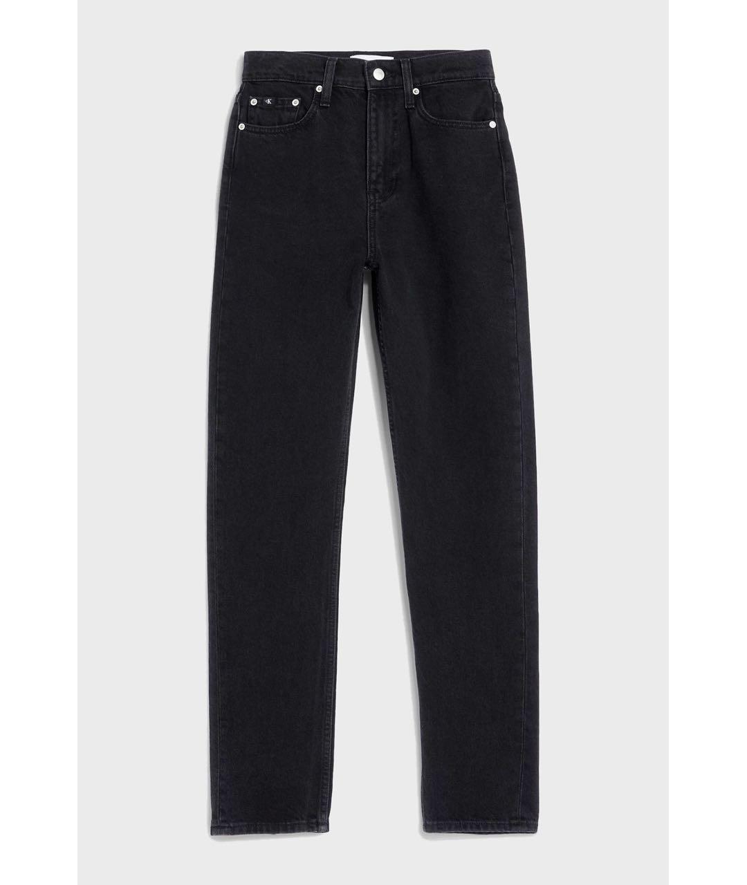 CALVIN KLEIN Черные хлопковые прямые джинсы, фото 5