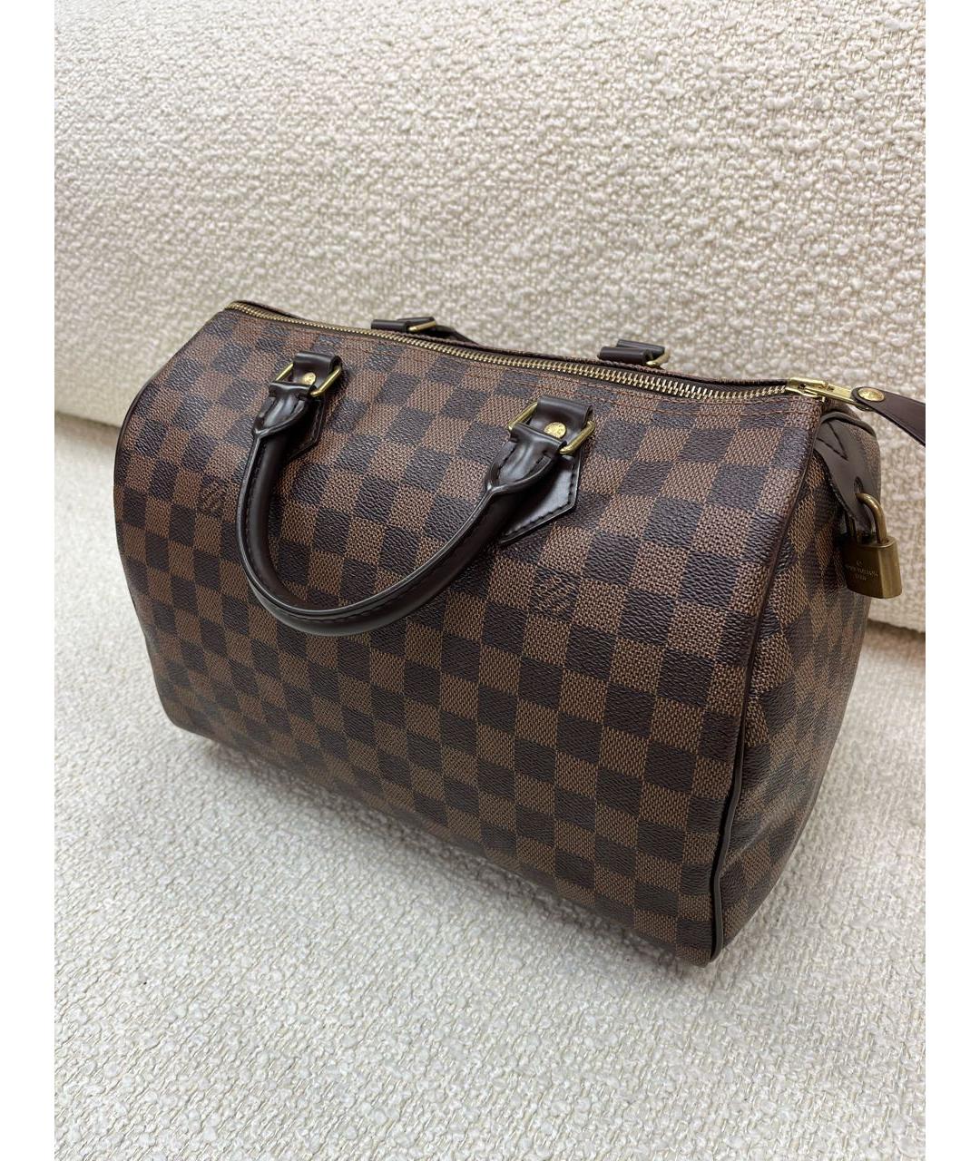 LOUIS VUITTON Коричневая сумка с короткими ручками, фото 2