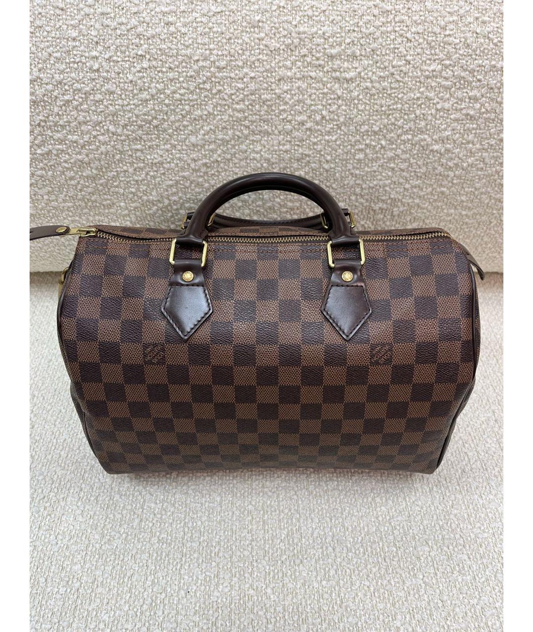 LOUIS VUITTON Коричневая сумка с короткими ручками, фото 3