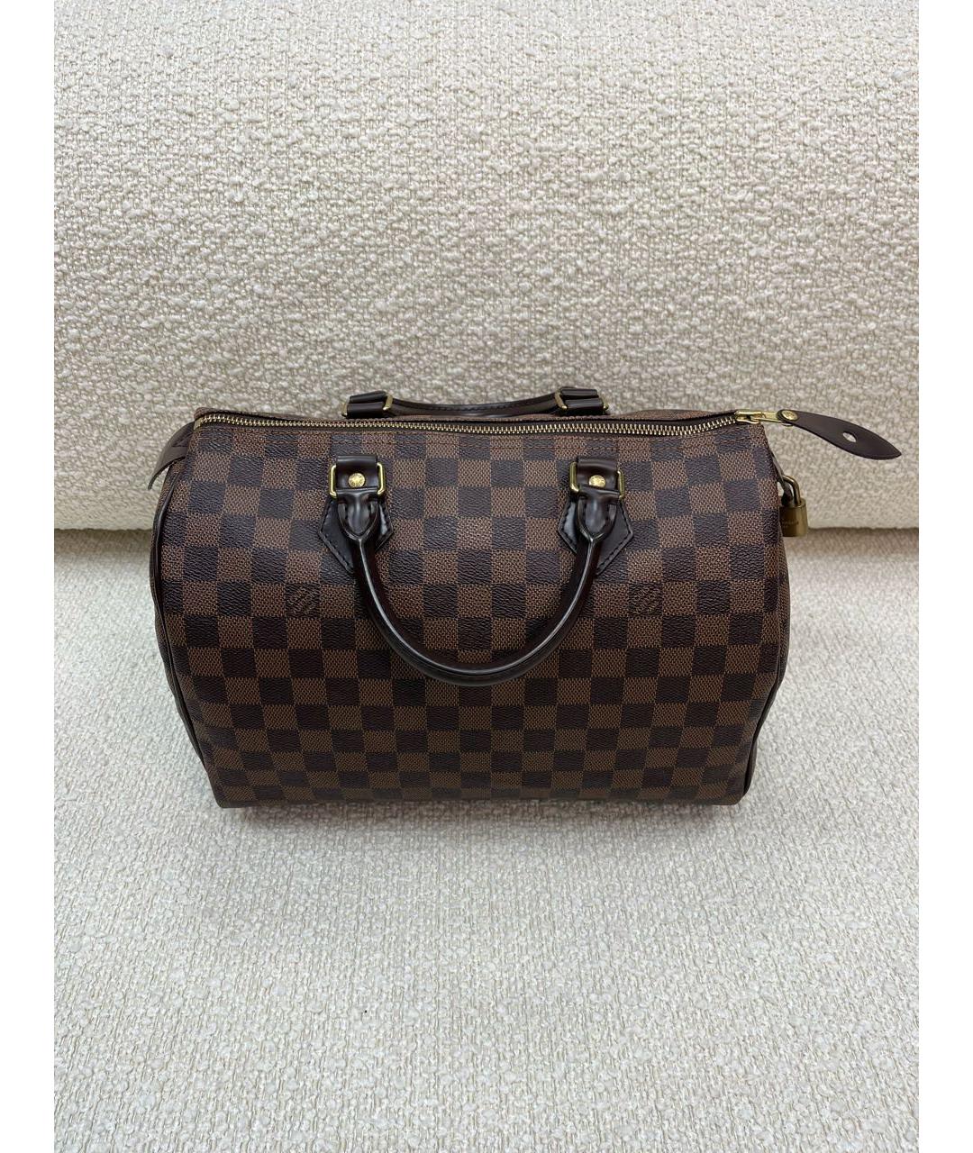 LOUIS VUITTON Коричневая сумка с короткими ручками, фото 9