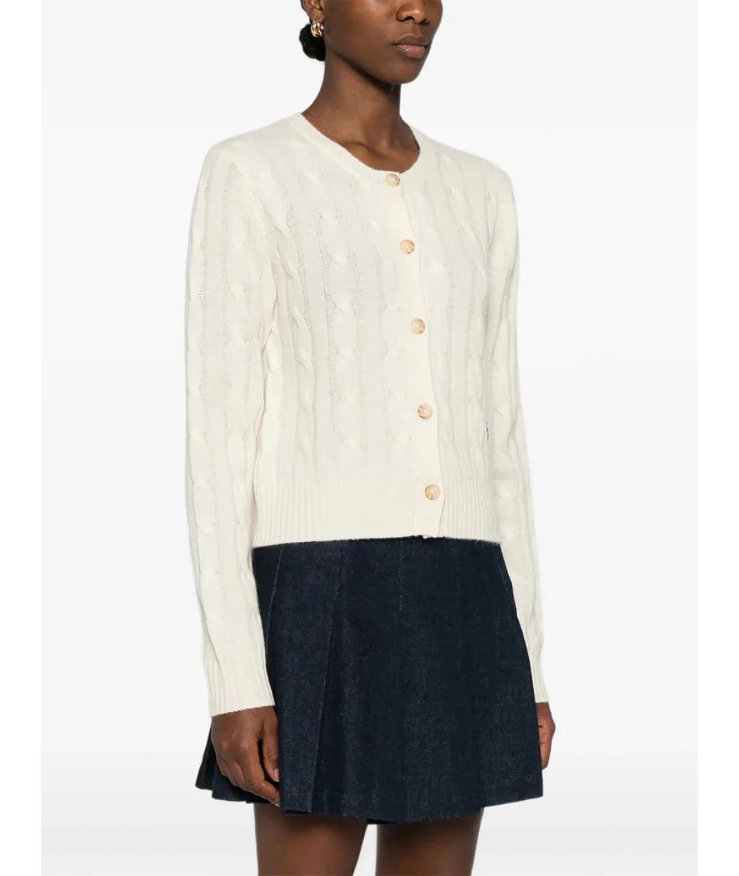 SPORTY AND RICH Бежевый кашемировый кардиган, фото 4