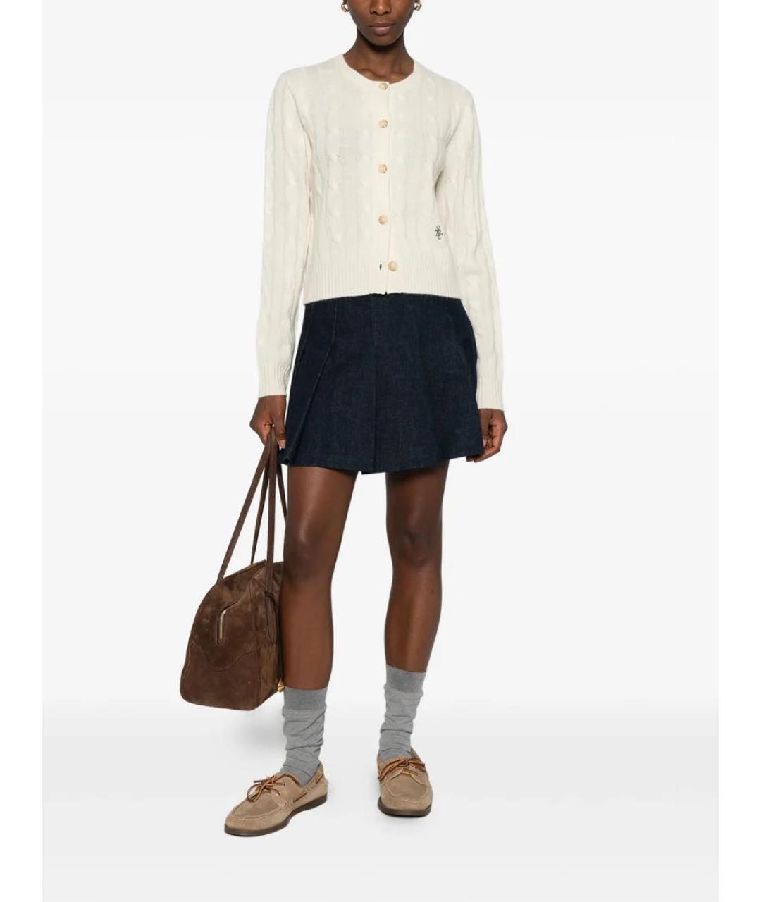 SPORTY AND RICH Бежевый кашемировый кардиган, фото 3