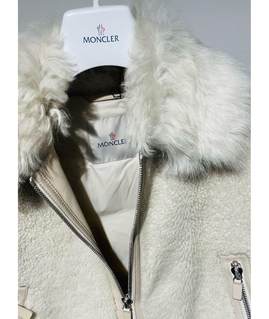 MONCLER Бежевая дубленка, фото 3