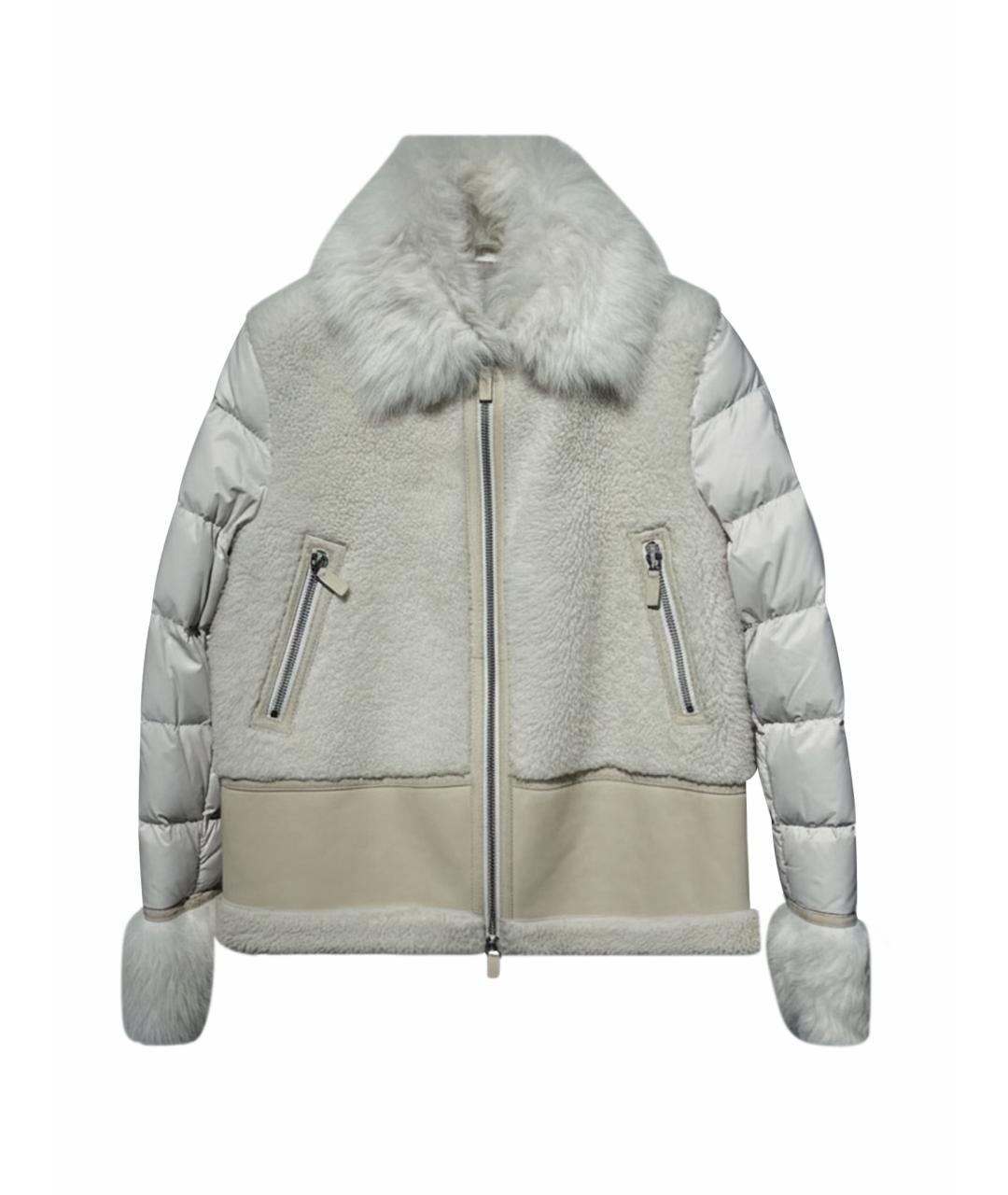 MONCLER Бежевая дубленка, фото 1