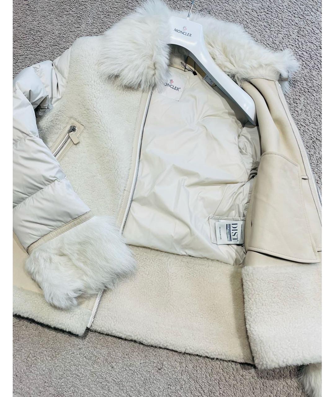 MONCLER Бежевая дубленка, фото 6