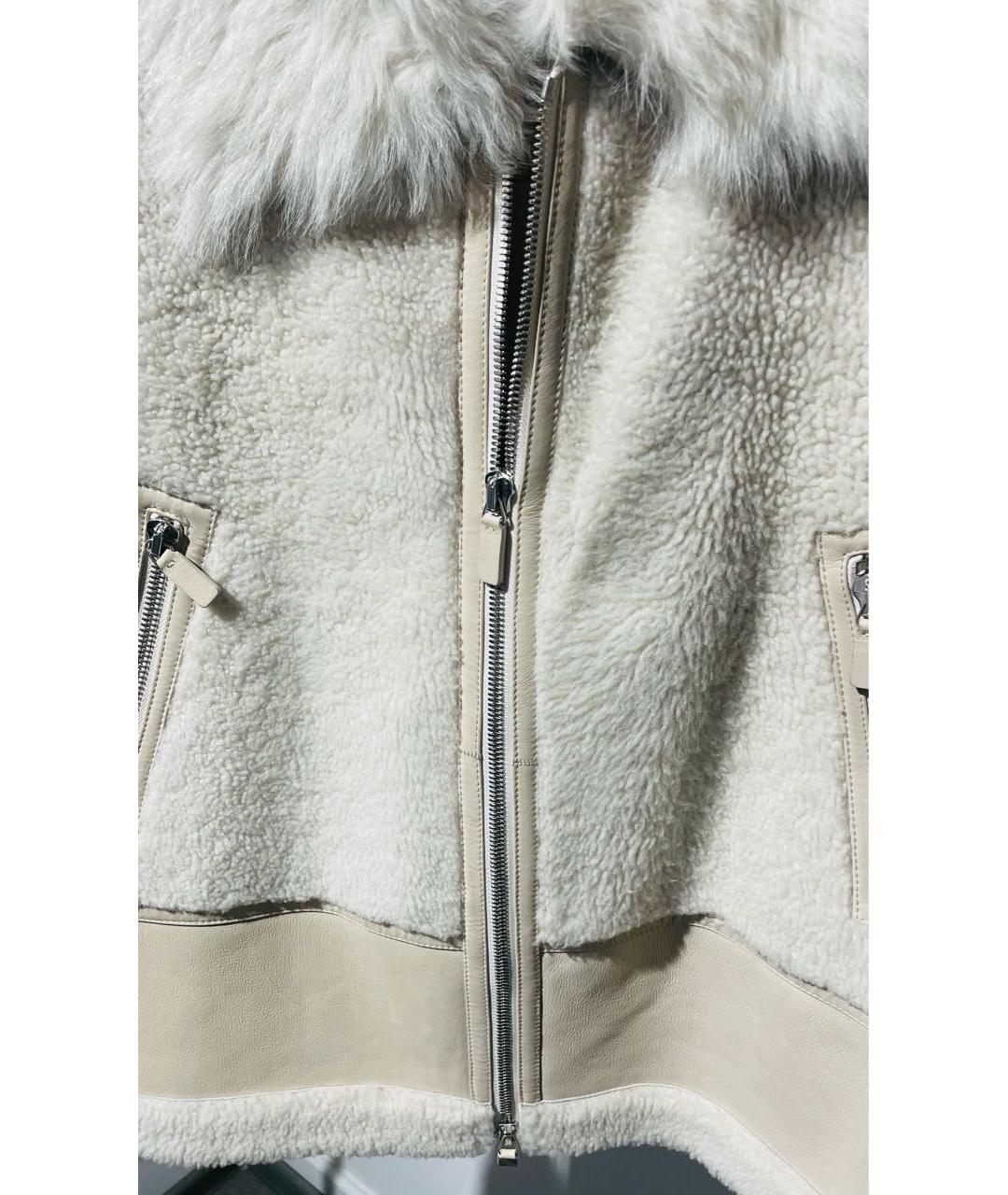 MONCLER Бежевая дубленка, фото 4