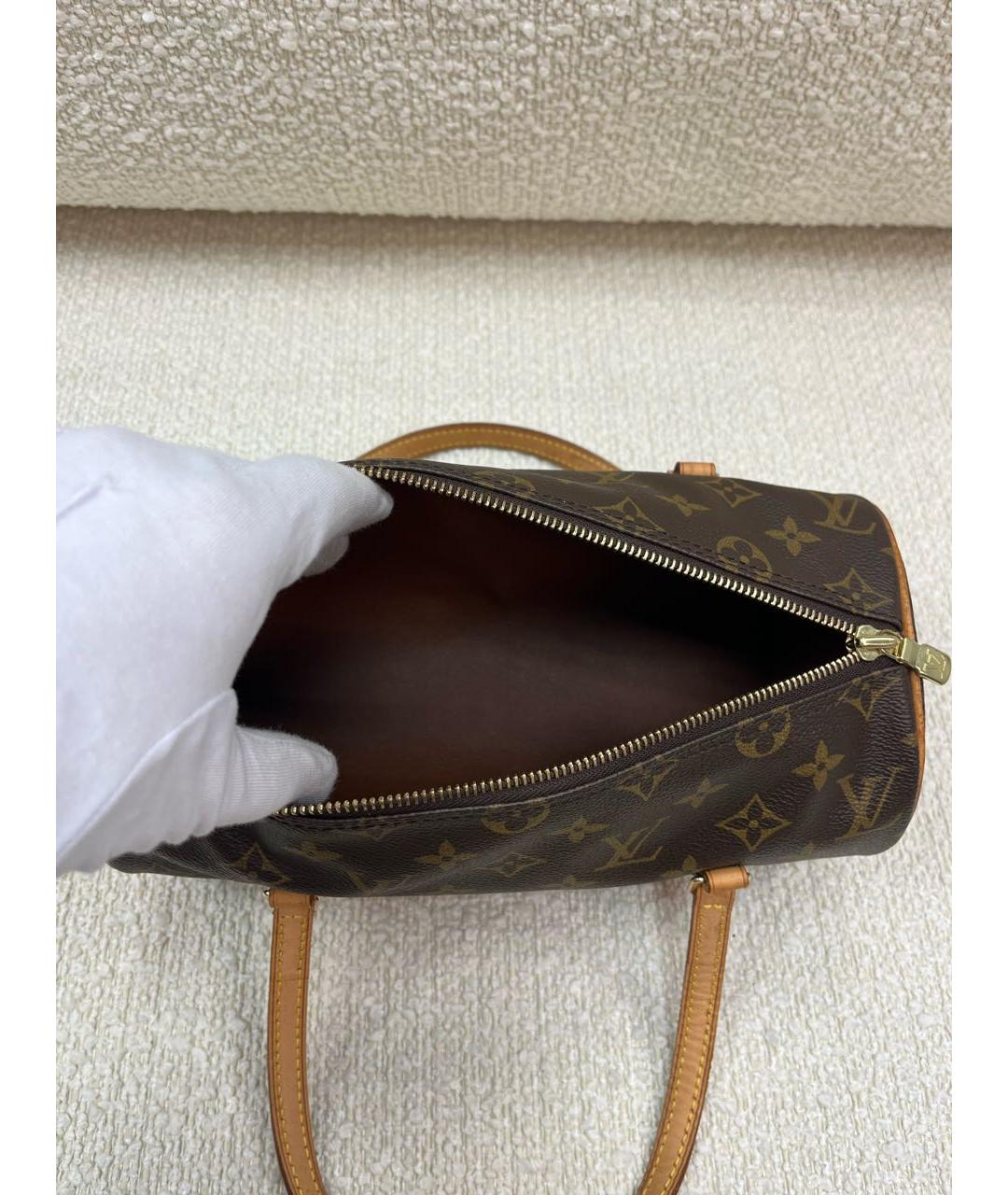 LOUIS VUITTON Коричневая сумка с короткими ручками, фото 4