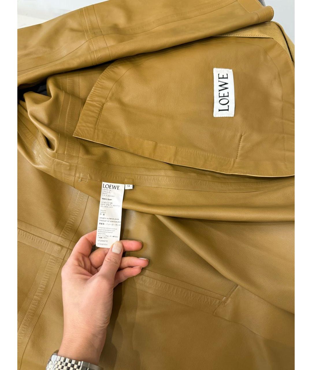 LOEWE Коричневое замшевое пальто, фото 8