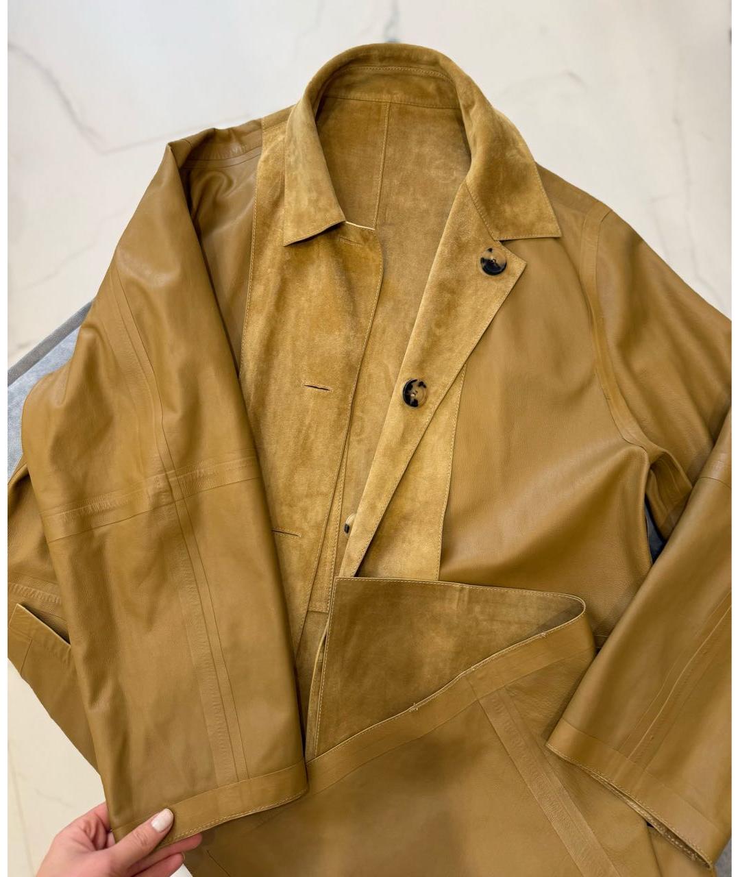 LOEWE Коричневое замшевое пальто, фото 6