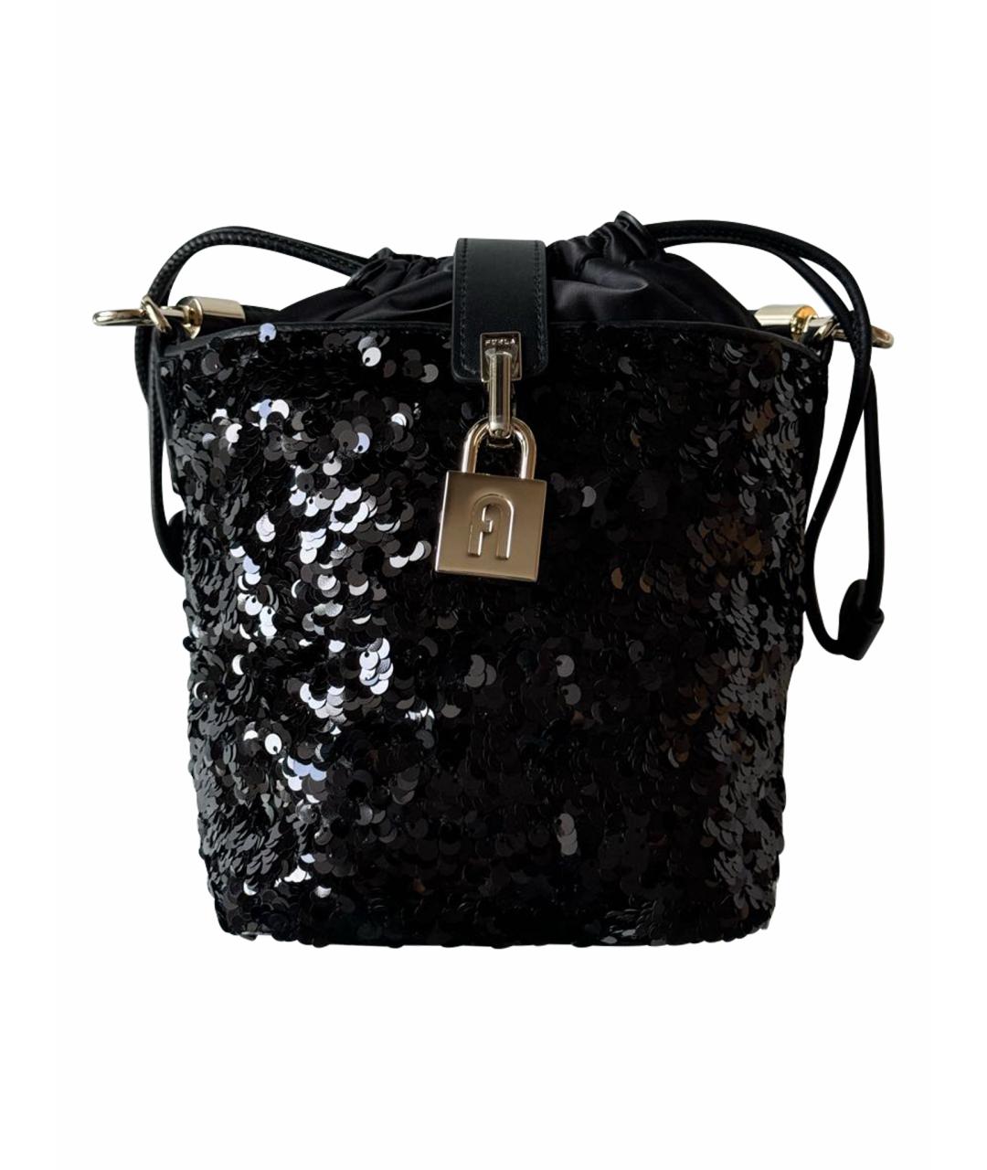 FURLA Черная кожаная сумка через плечо, фото 1