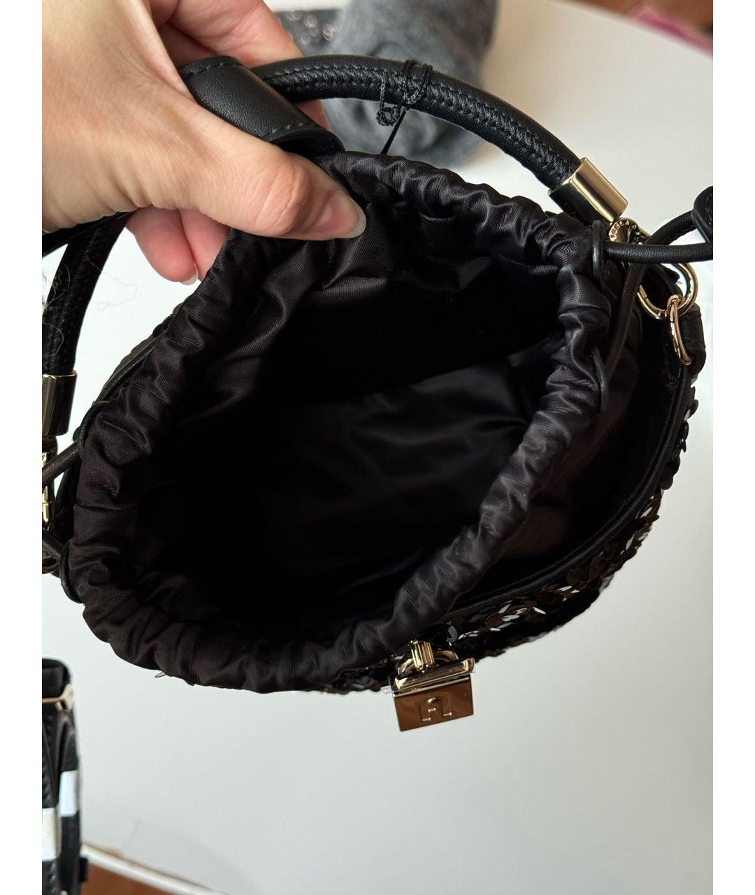 FURLA Черная кожаная сумка через плечо, фото 7