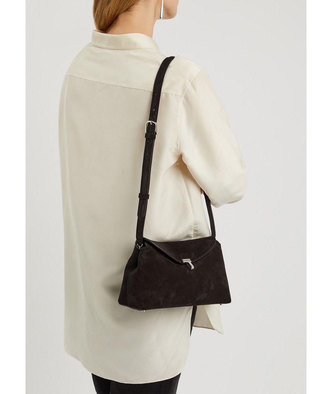 TOTEME Коричневая замшевая сумка через плечо, фото 2