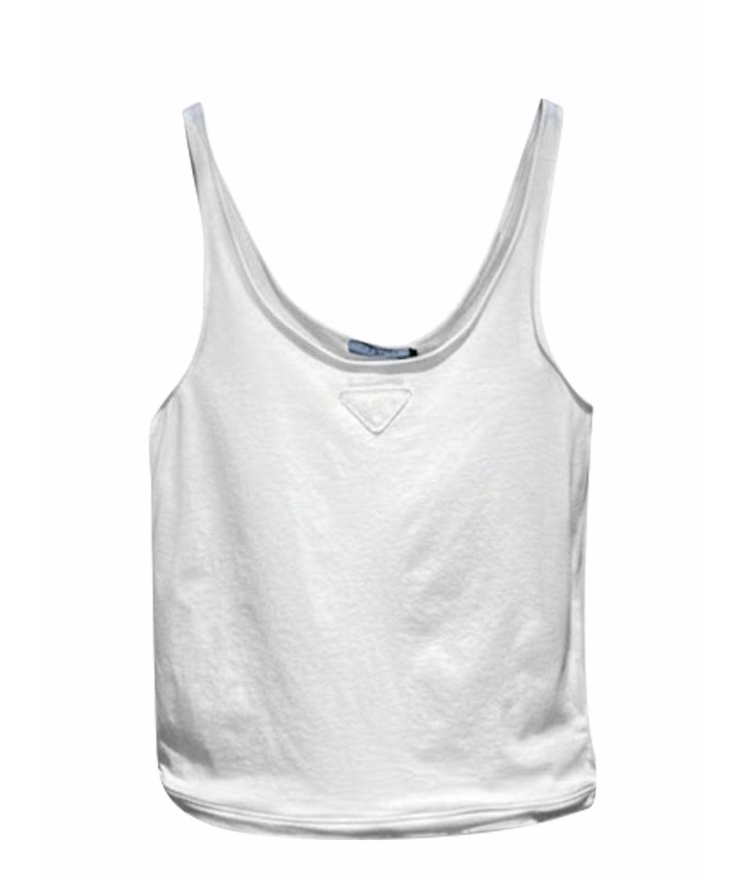 PRADA Белая майка, фото 1