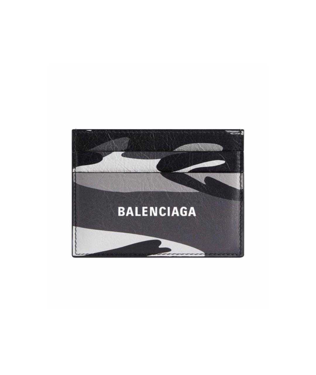 BALENCIAGA Серый кардхолдер из лакированной кожи, фото 4