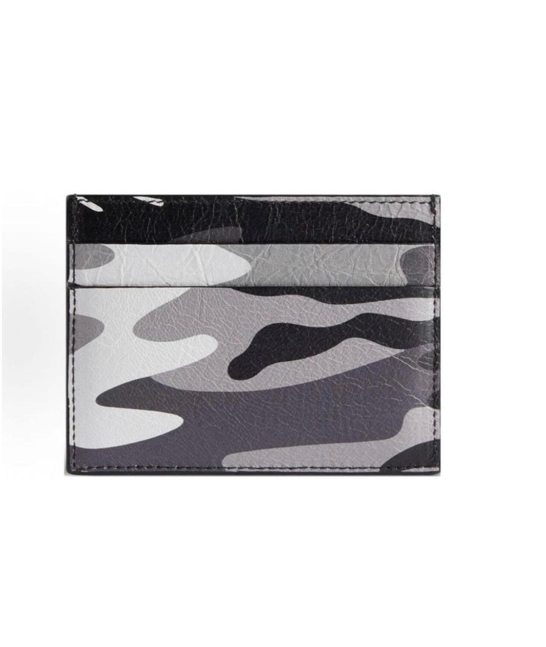 BALENCIAGA Серый кардхолдер из лакированной кожи, фото 2