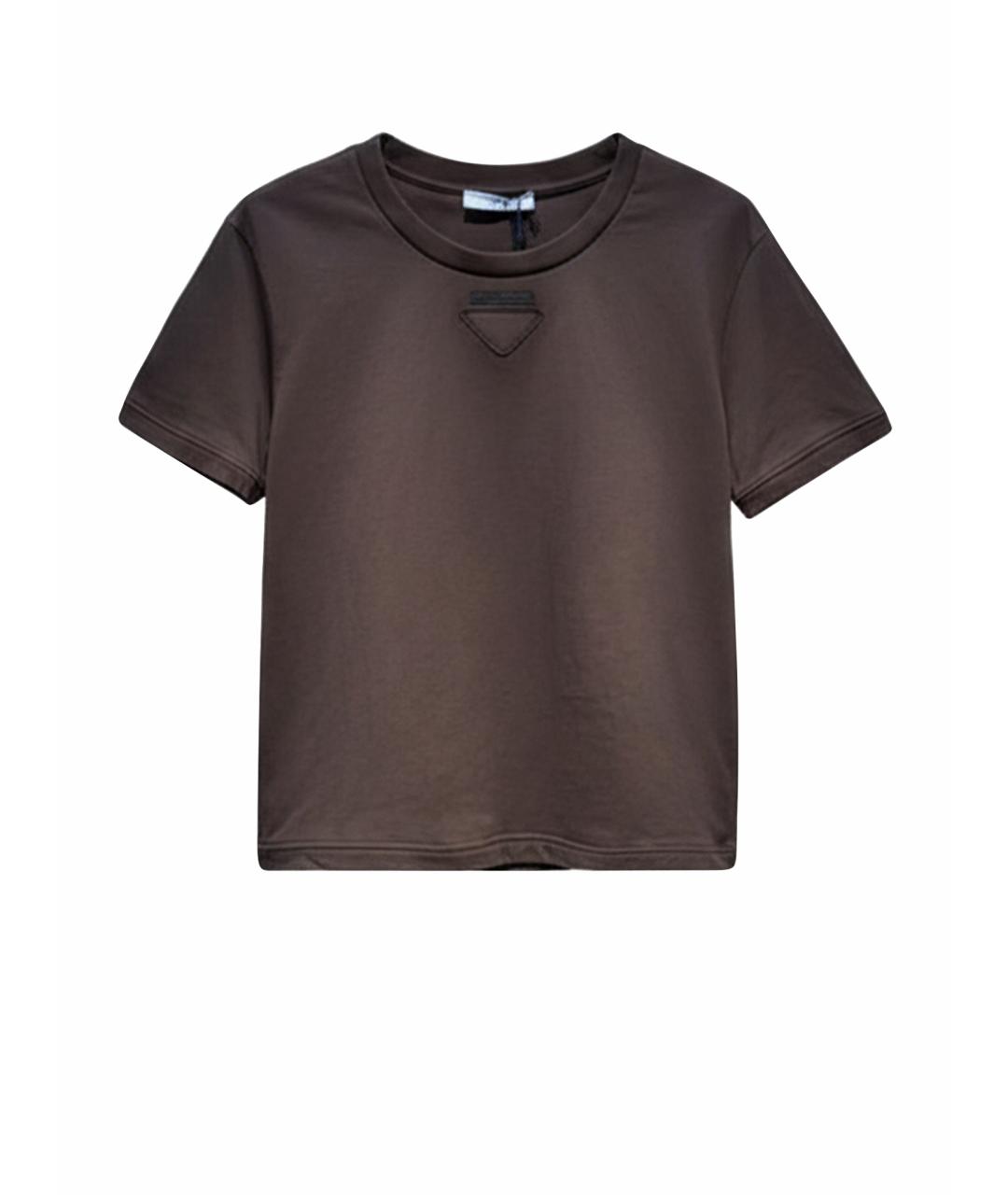 PRADA Коричневая футболка, фото 3