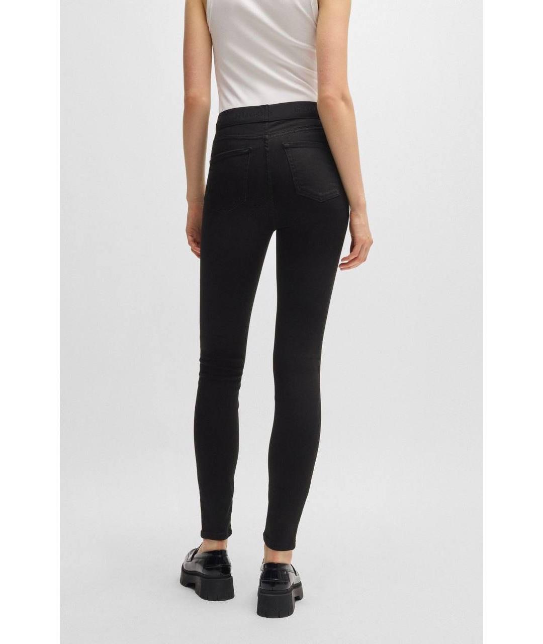 HUGO BOSS Черные хлопко-эластановые джинсы слим, фото 3